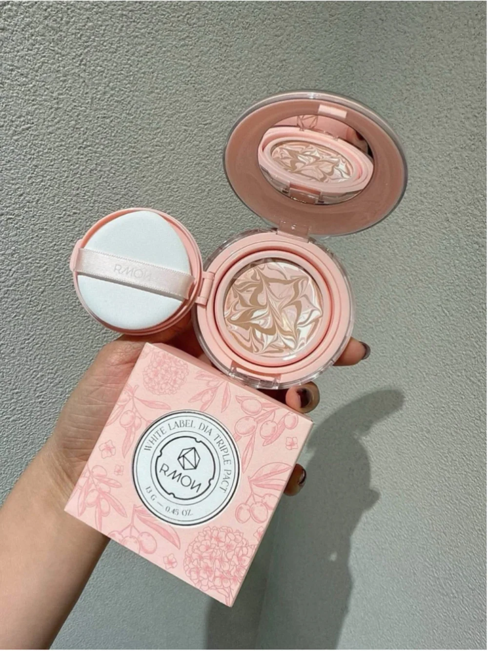 RMON WHITE LABEL DIA TRIPLE PACT #21 Neutral Beige SPF50+/PA++++ K-beauty